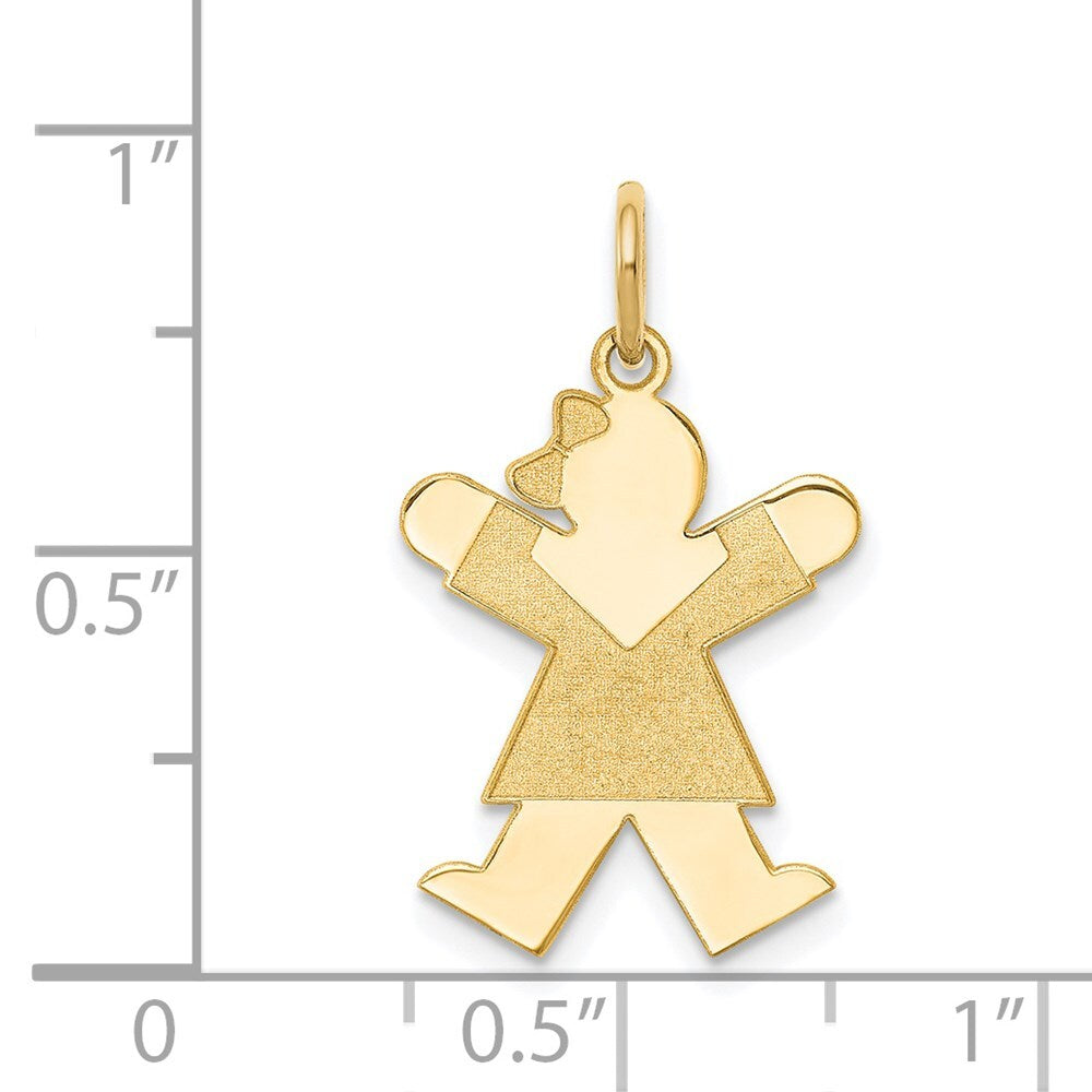 14k Yellow Gold Kid Charm Pendant for Women