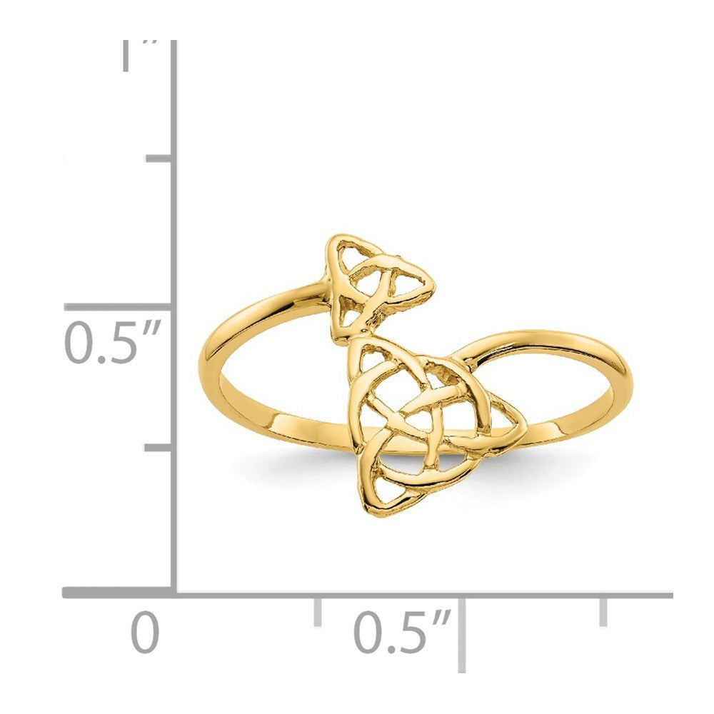 14k Yellow Gold Polished Celtic Knot Ring