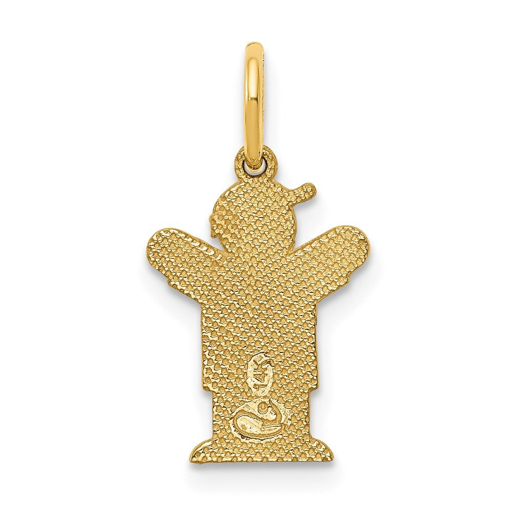 14k Yellow Gold Mini Boy Love Charm Pendant