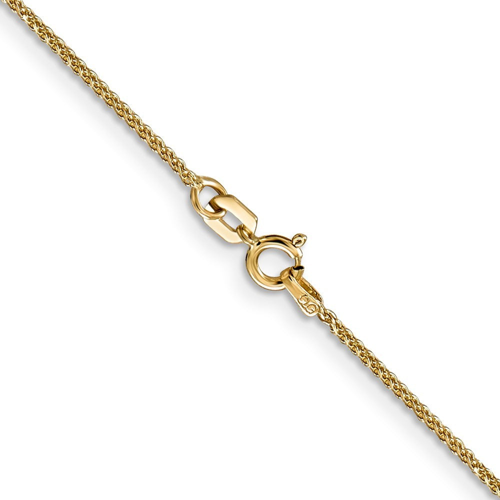 14k Yellow Gold 30" 1.05mm Diamond-cut Spiga Chain Necklace