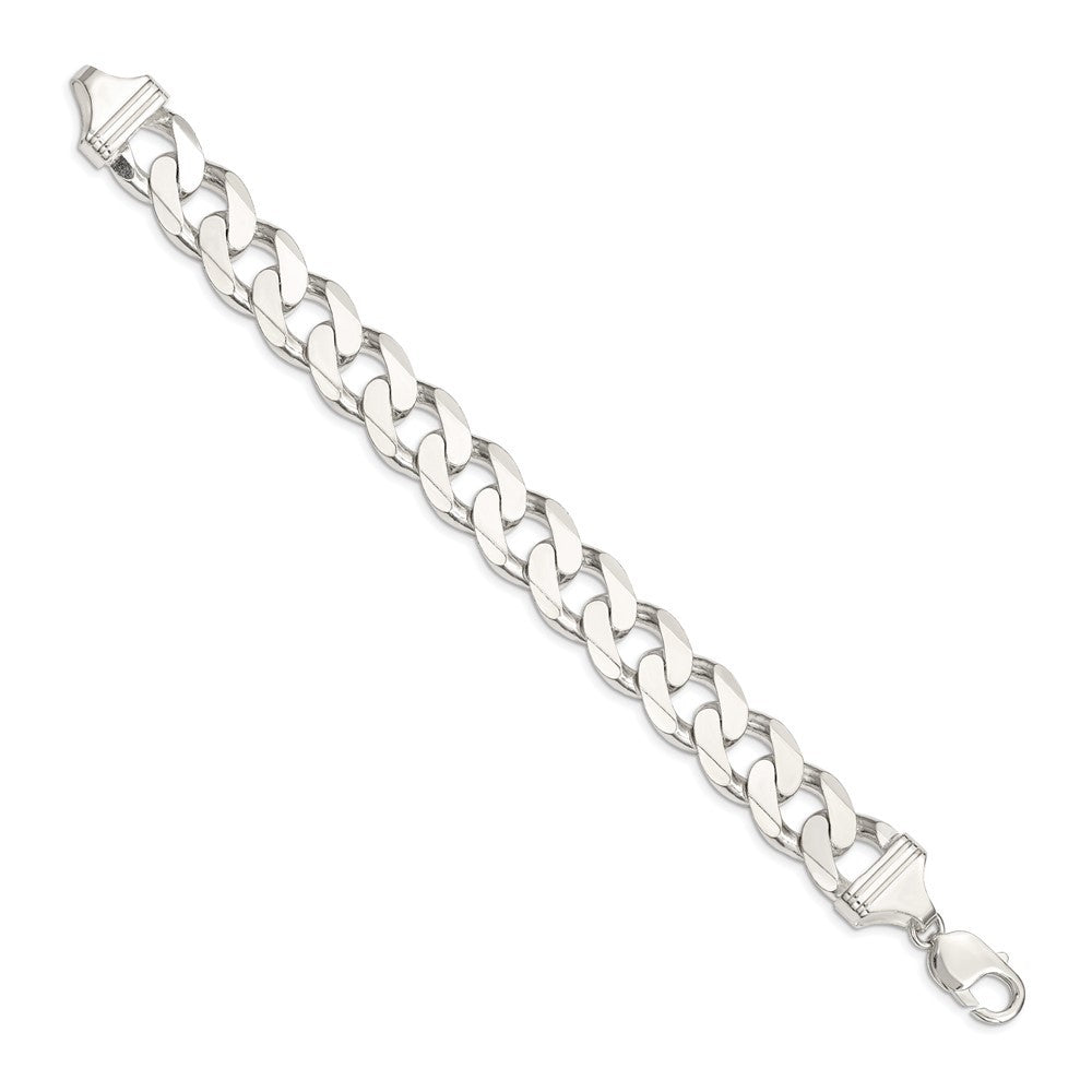 Sterling Silver 14.5mm Curb Chain Bracelet