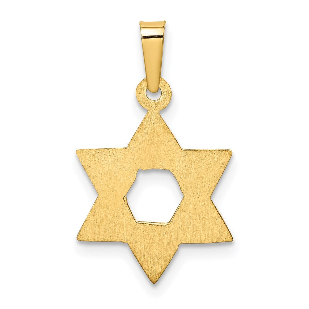 14k Yellow Gold Star of David Pendant for Women