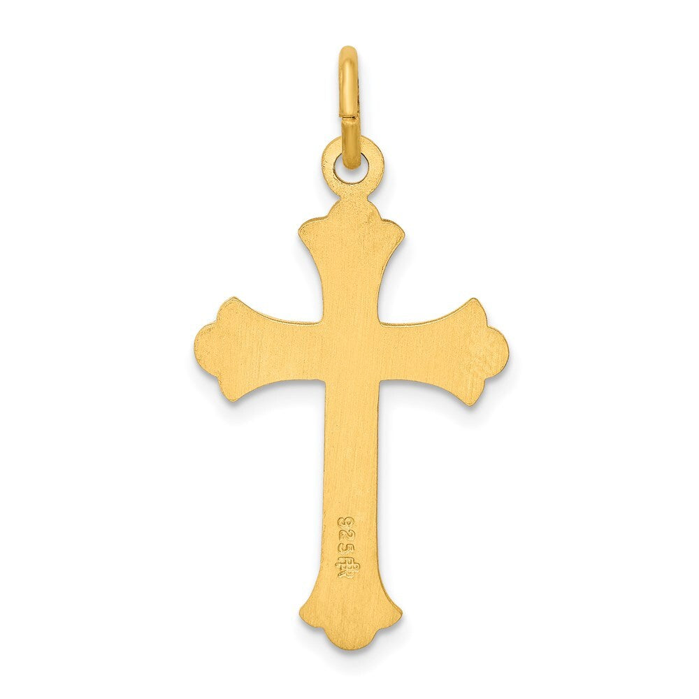 Sterling Silver & 24k Gold -plated Cross Pendant Holiday Gift for Women