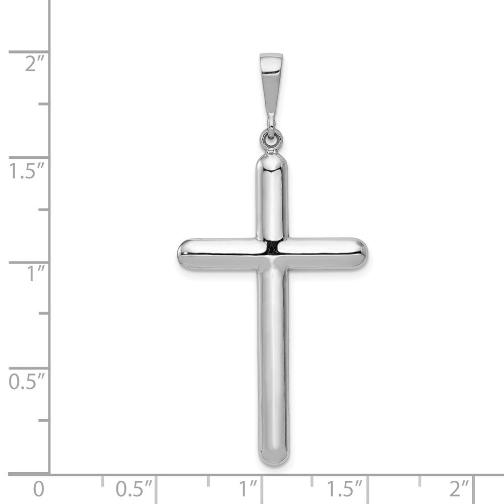 14k White Gold Cross Pendant for Women