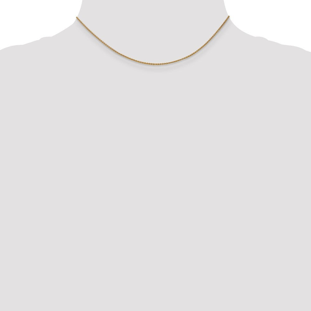 14k Yellow Gold 14 inch 1.25mm Spiga with Lobster Clasp Chain Necklace