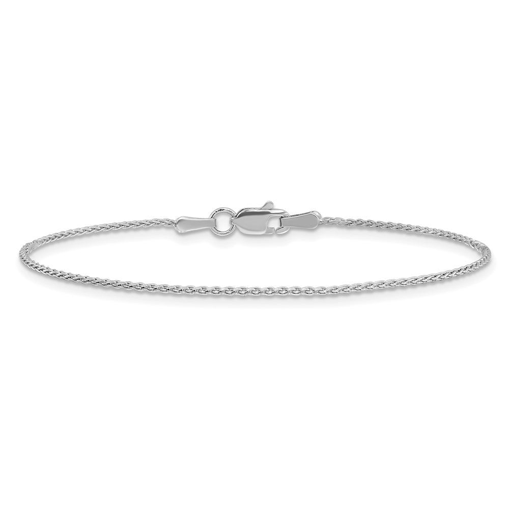14K White Gold 6 inch 1.2mm Parisian Wheat Bracelet