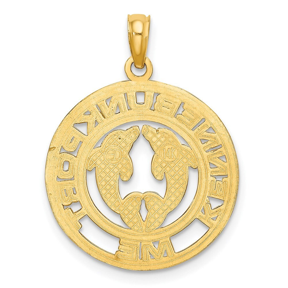 14k Yellow Gold KENNEBUNKPORT Dolphins Charm