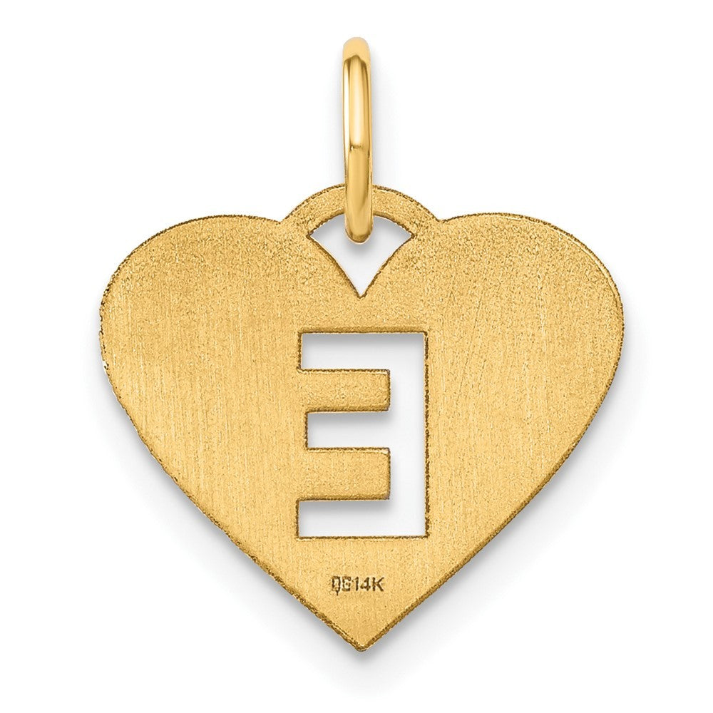14k Yellow Gold Initial Letter E Initial Charm