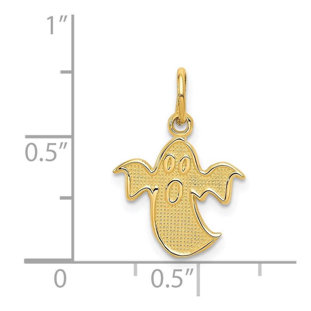 14k Yellow Gold Ghost Charm Pendant