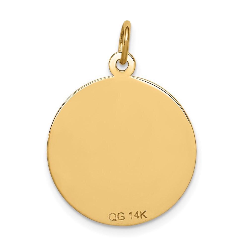 14k Yellow Gold Non-enameled Medical Jewelry Pendant for Women