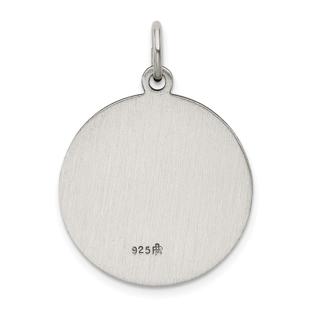 Sterling Silver Antiqued Saint John the Baptist Medal Pendant