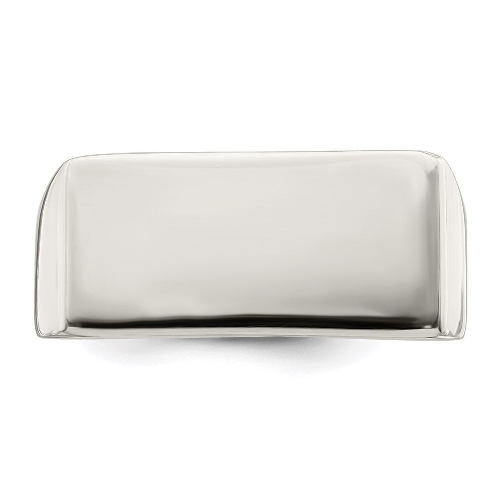 Sterling Silver 9x19mm Closed Back Signet Ring Size 9