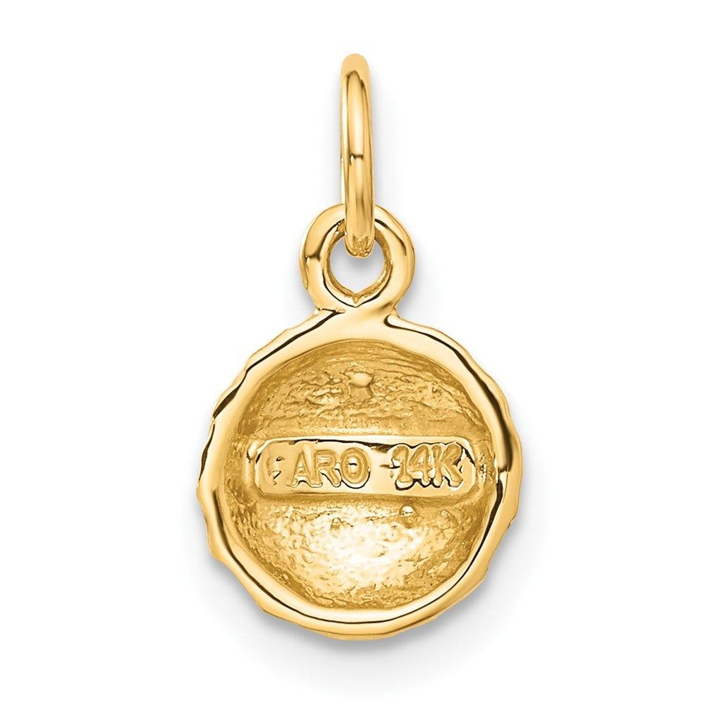 14k Yellow Gold Golf Ball Charm