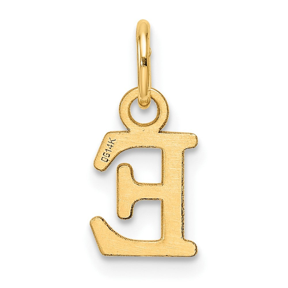14k Yellow Gold Cutout Letter E Initial Pendant