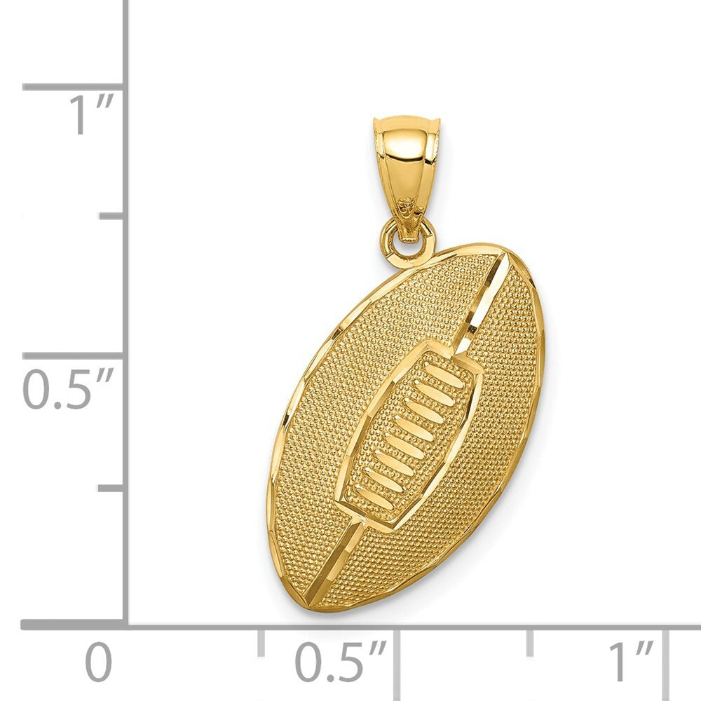 14k Yellow Gold Football Pendant for Women