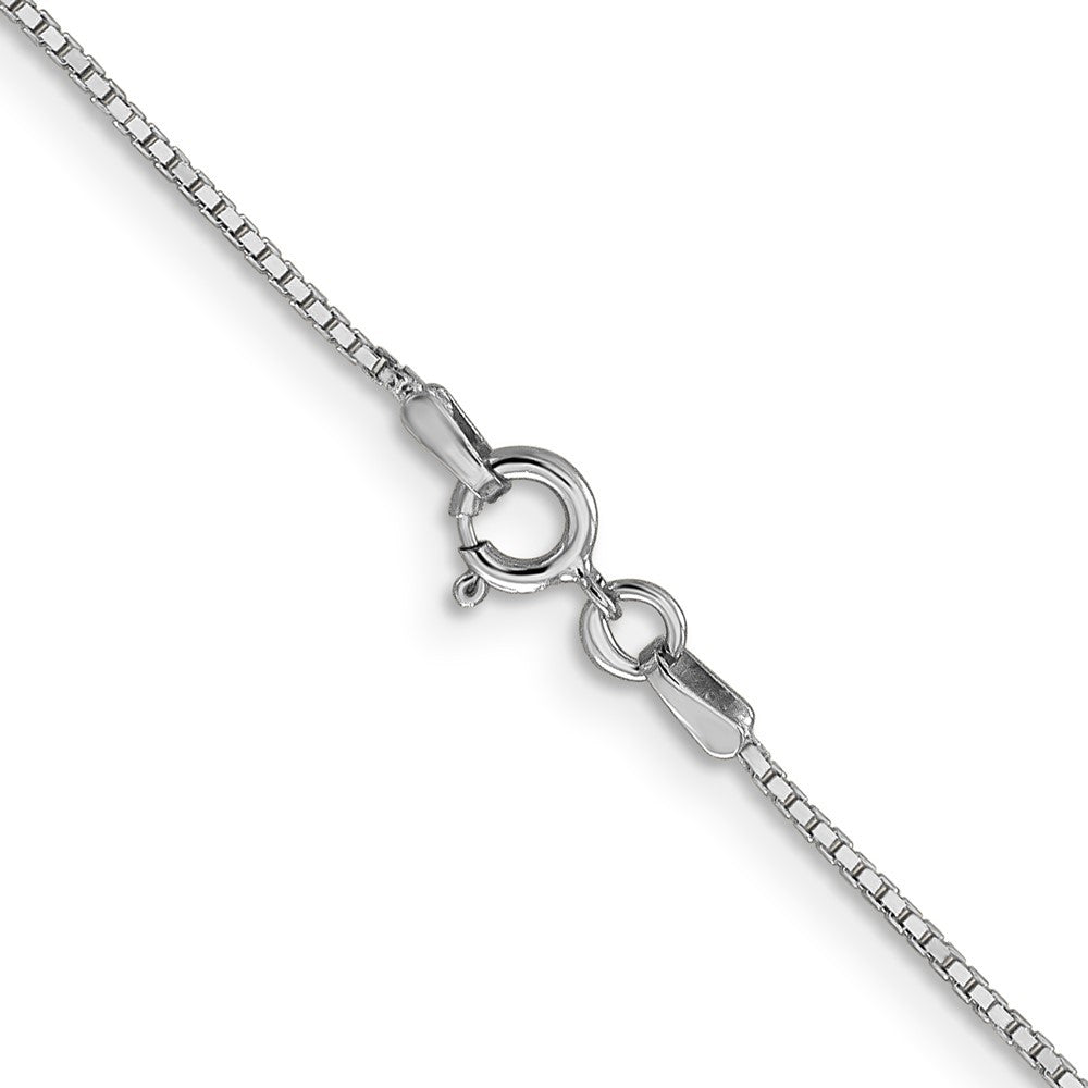 14K White Gold 24 inch .9mm Box Chain Necklace