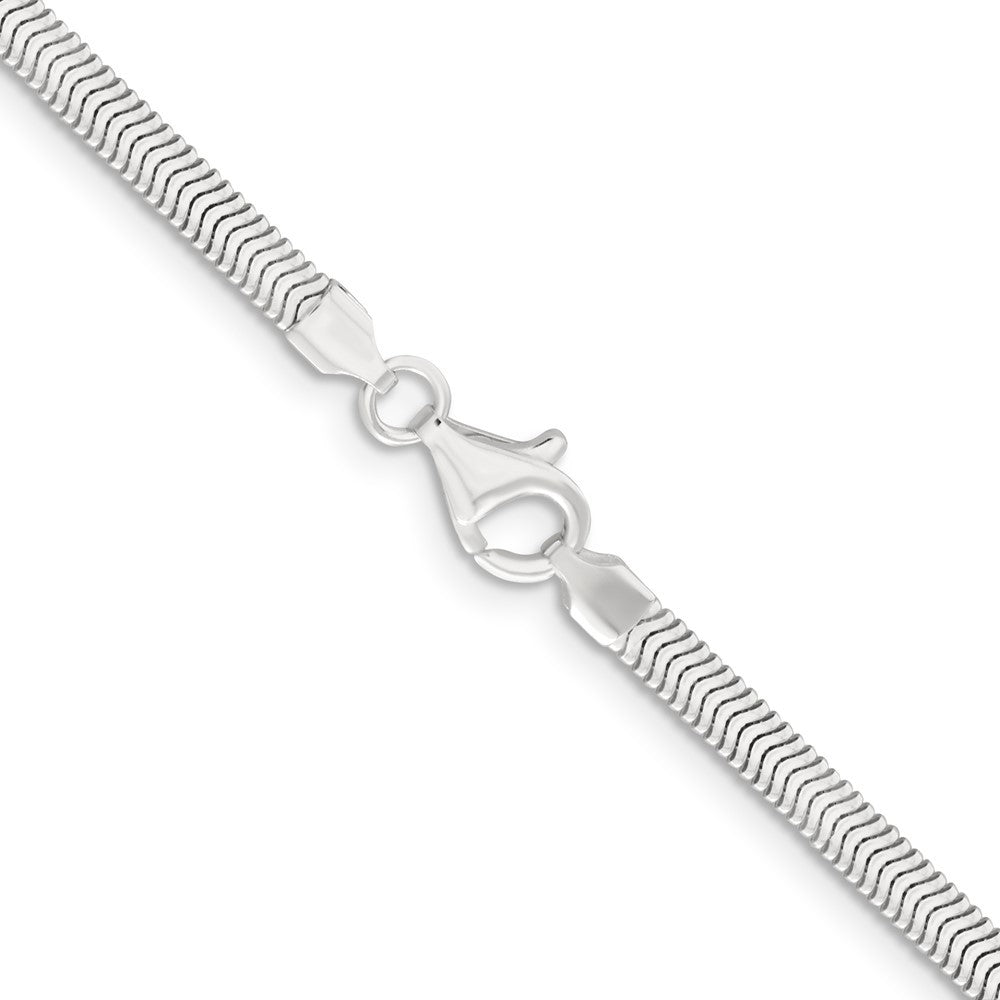 Sterling Silver 3.3mm Flat Oval Snake Chain Necklace