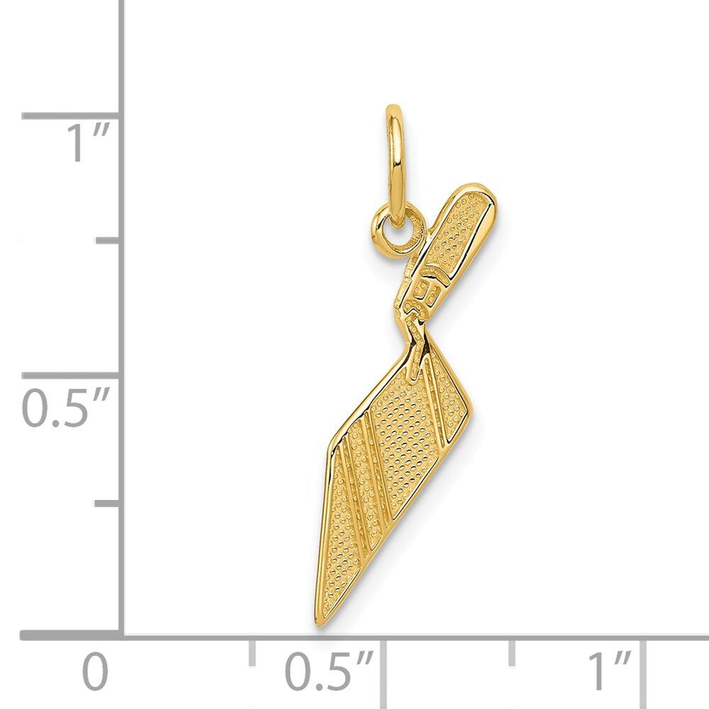 14k Yellow Gold Brick Trowel Charm Pendant for Women