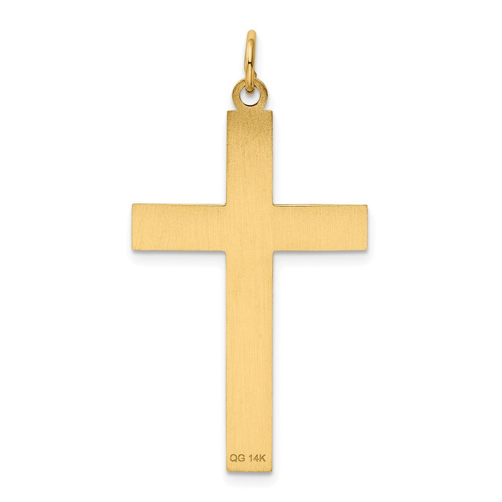 14k Yellow Gold Laser Designed Cross Pendant