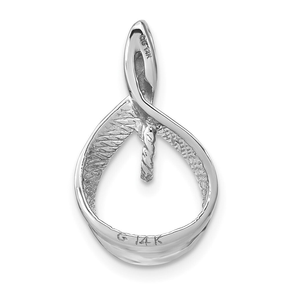 14k White Gold Pearl Pendant Mounting for Women