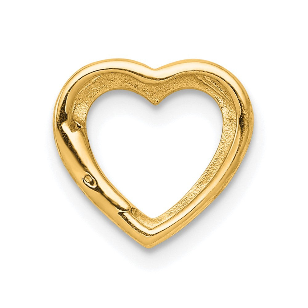 14k Yellow Gold .01 carat Diamond Heart Chain Slide