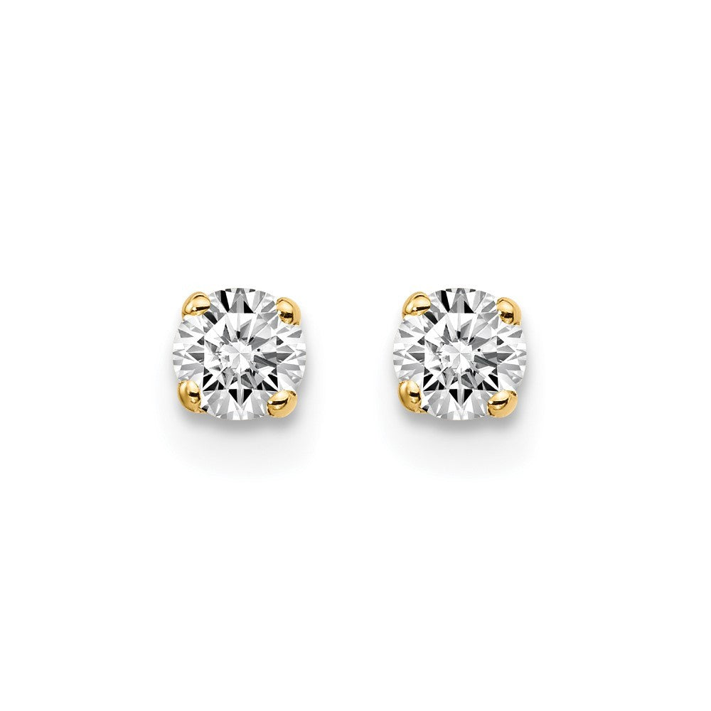 14ky .25ct. I2 K-L Diamond Stud Push-on Earrings