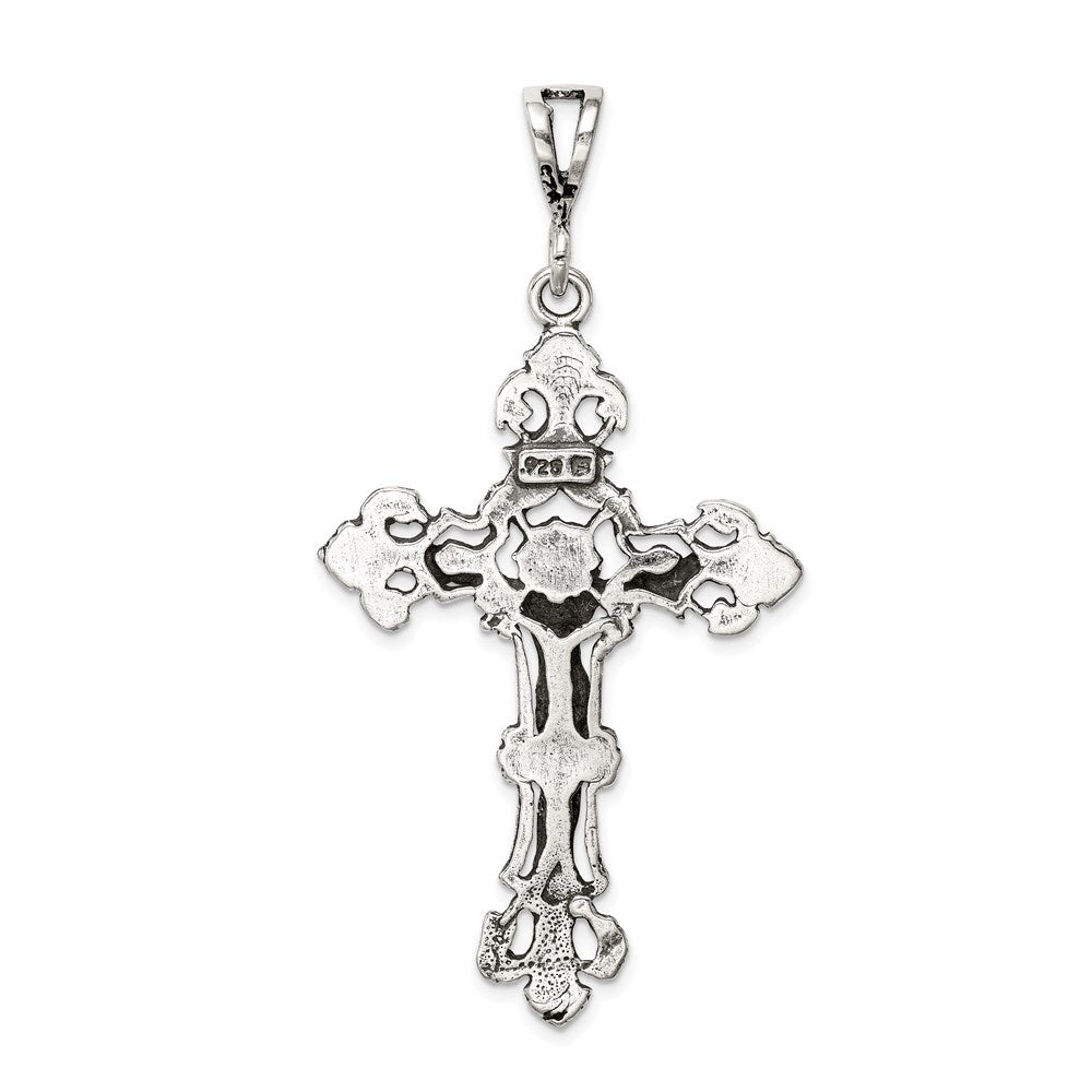 Sterling Silver Antiqued Crucifix Charm Holiday Gift for Women