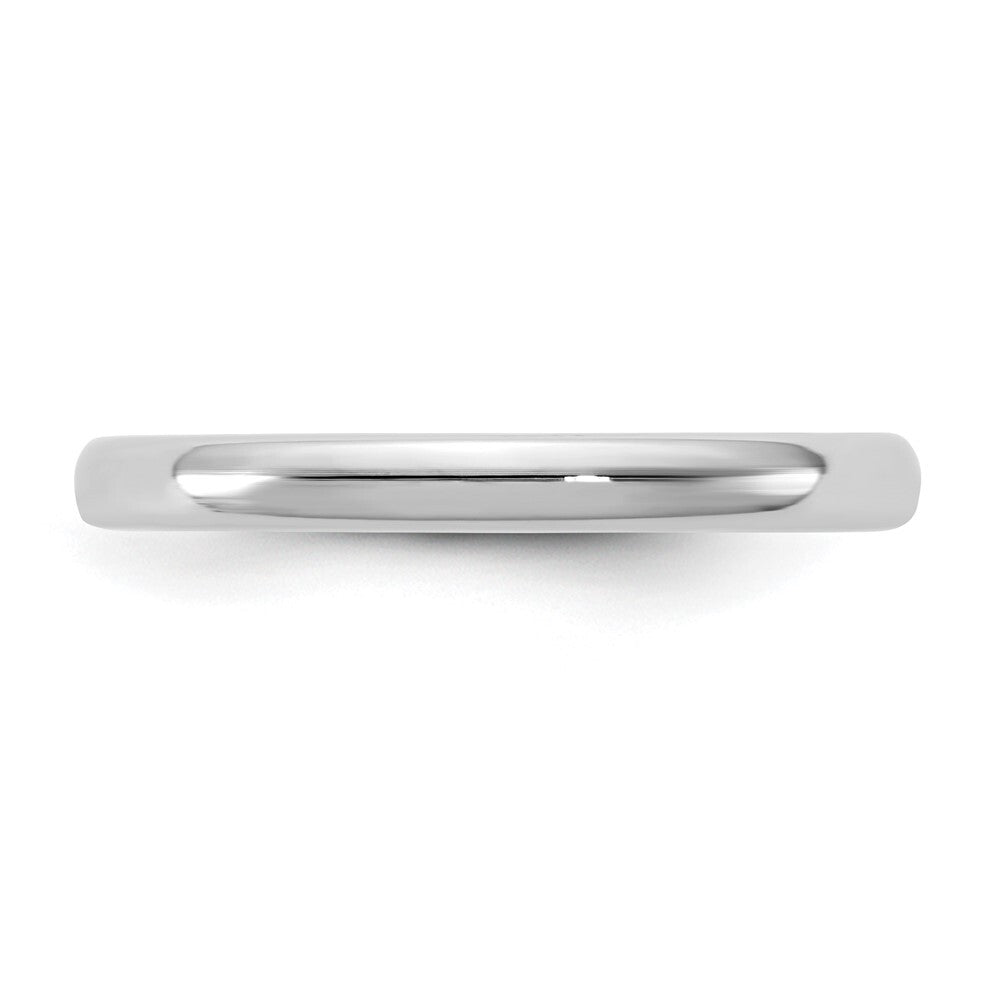 14k White Gold 2.5mm European Comfort Fit Band Size 9