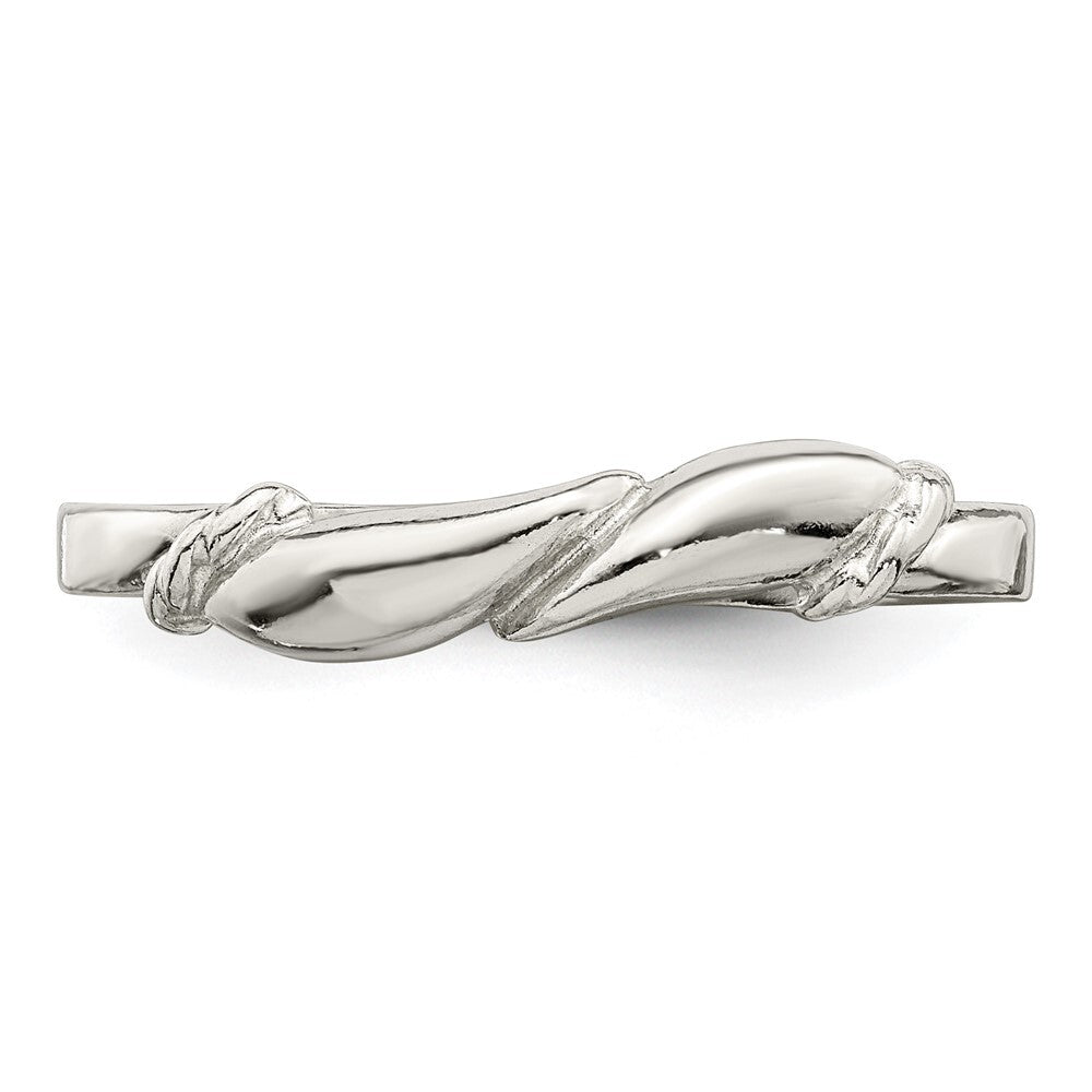 Sterling Silver Swirl Ring Size 7