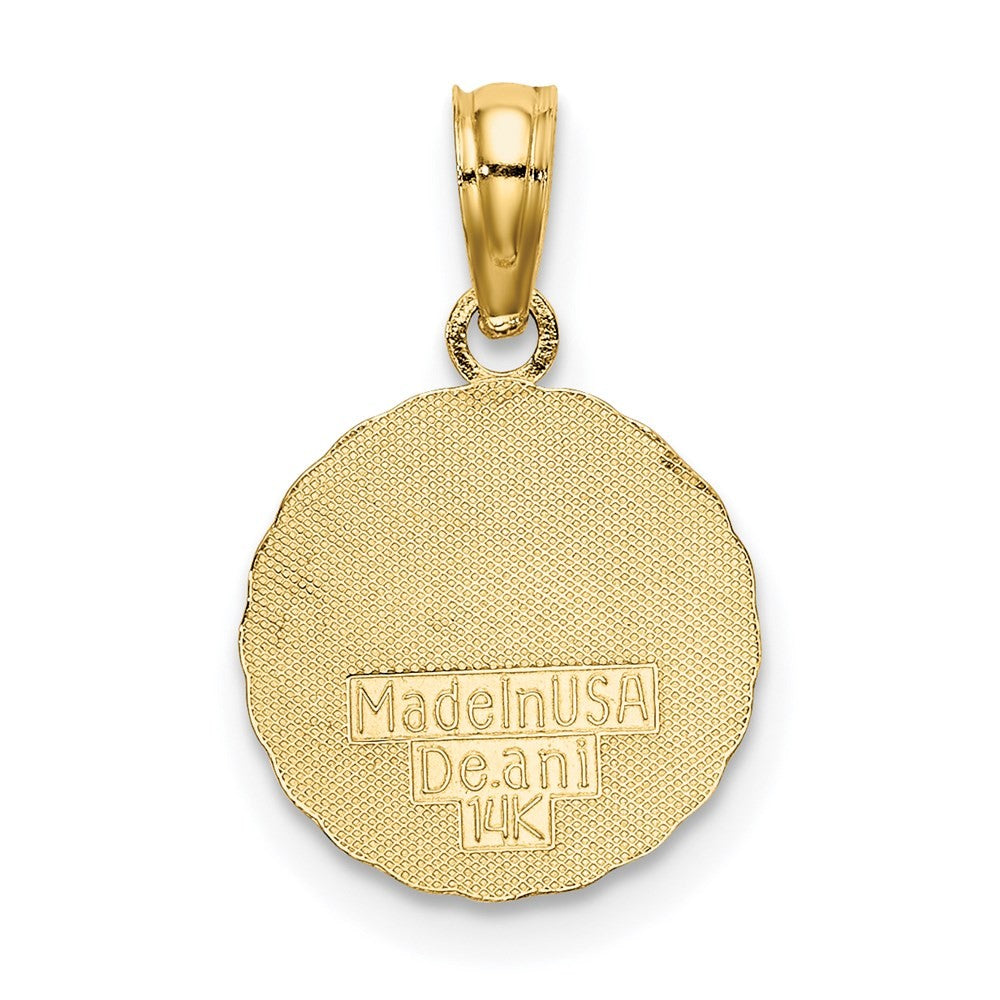14k Yellow Gold Sun Charm