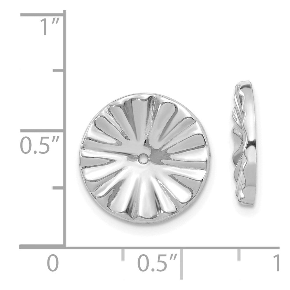 14k White Gold Fancy Earring Jackets