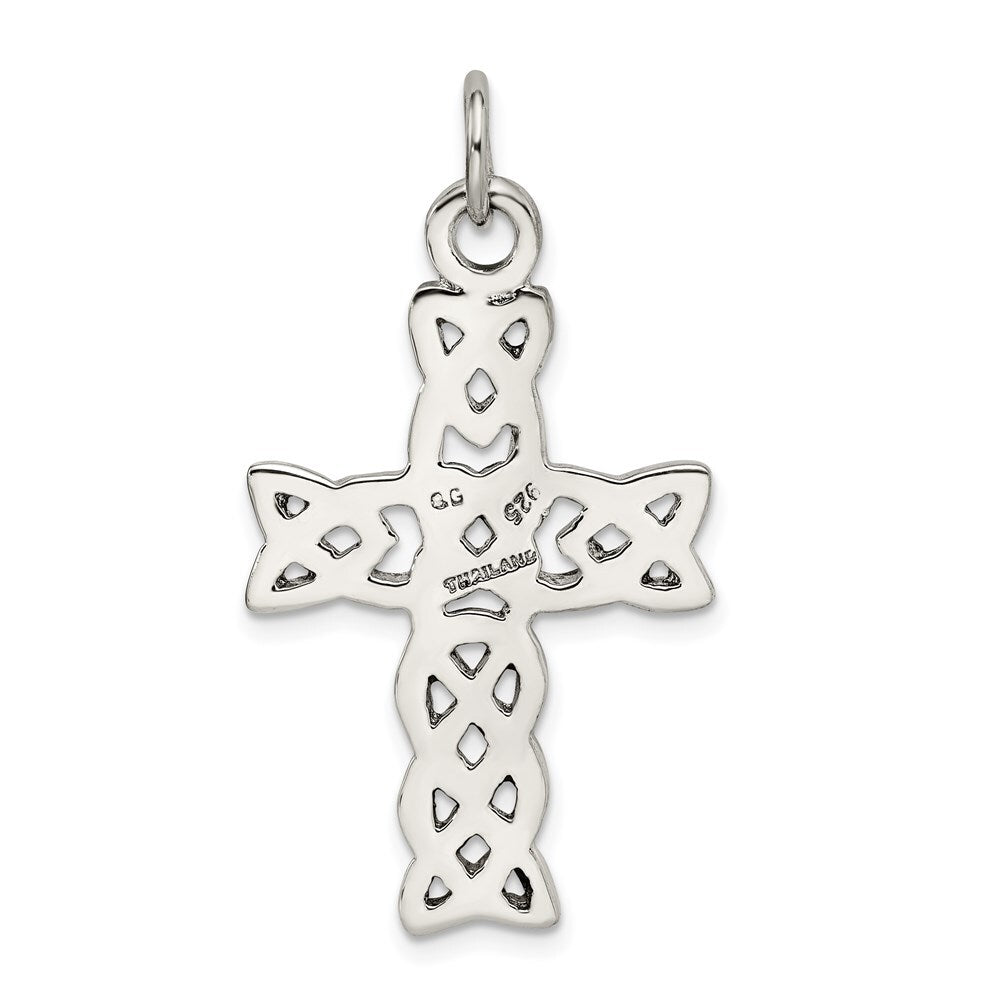 Sterling Silver Antiqued Celtic Cross Pendant Holiday Gift for Women