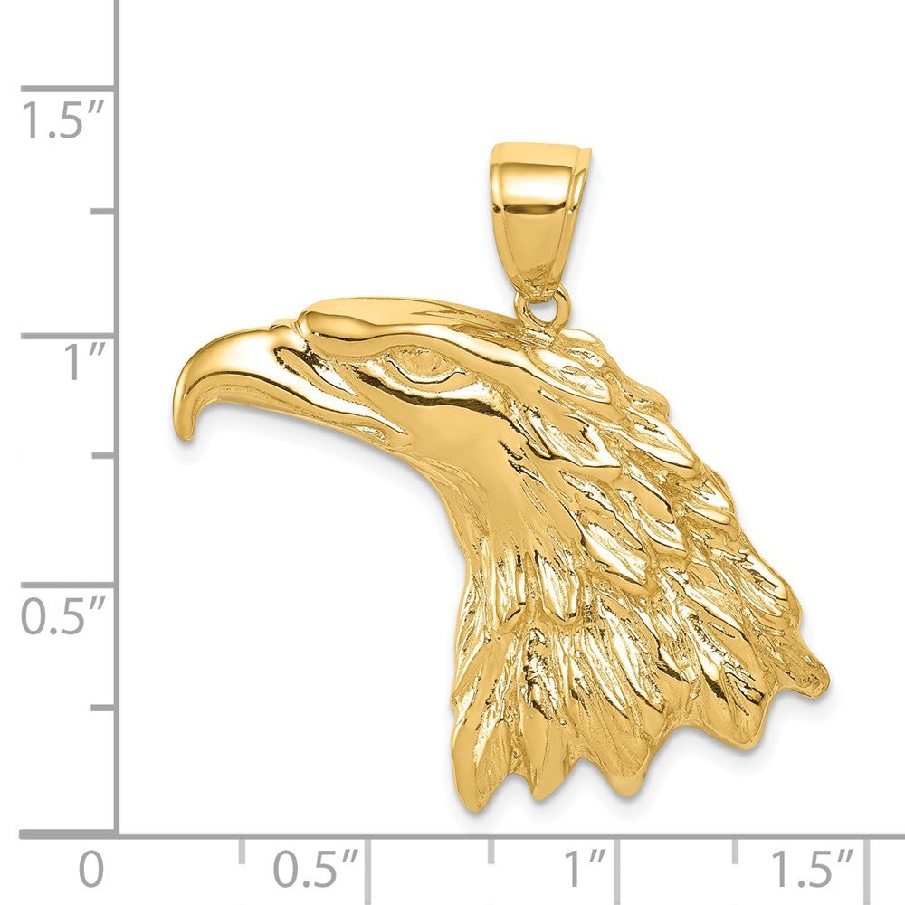 14k Yellow Gold Eagle Head Pendant