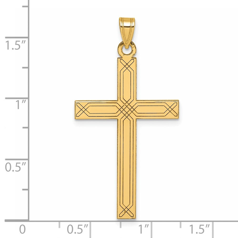 14k Yellow Gold Cross Pendant