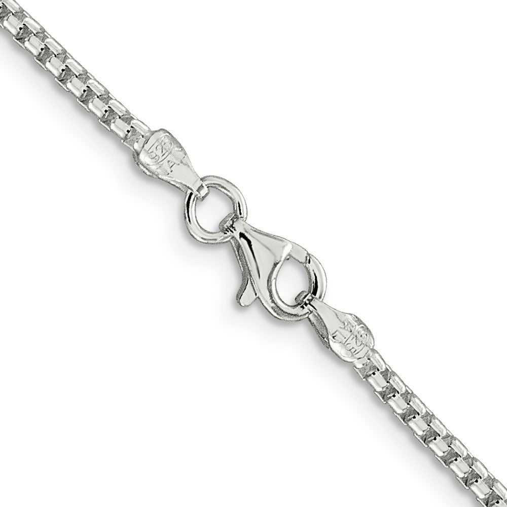 Sterling Silver 2mm Round Box Chain Necklace