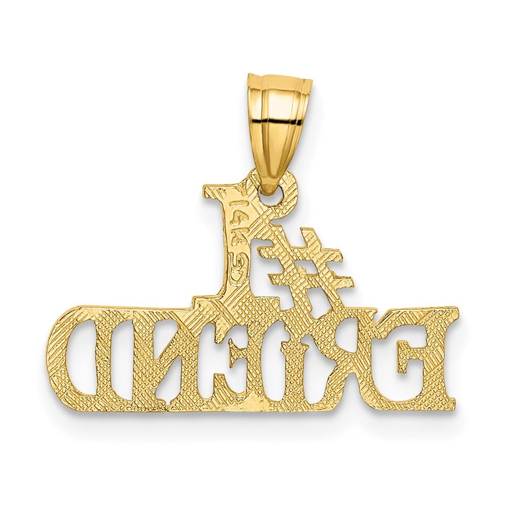 14k Yellow Gold #1 FRIEND Charm