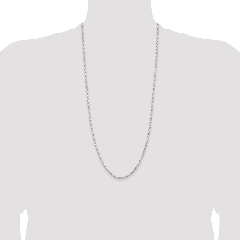 Sterling Silver 2.6mm Round Box Chain