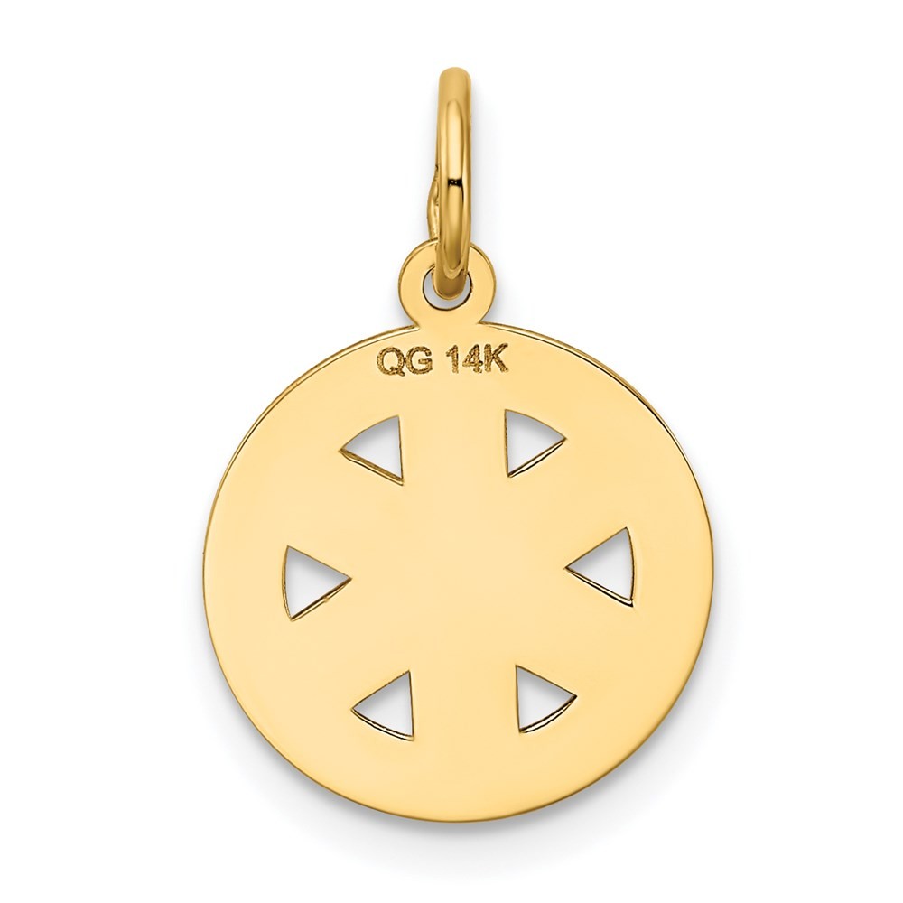 14k Yellow Gold Small EMT Medical Charm Pendant