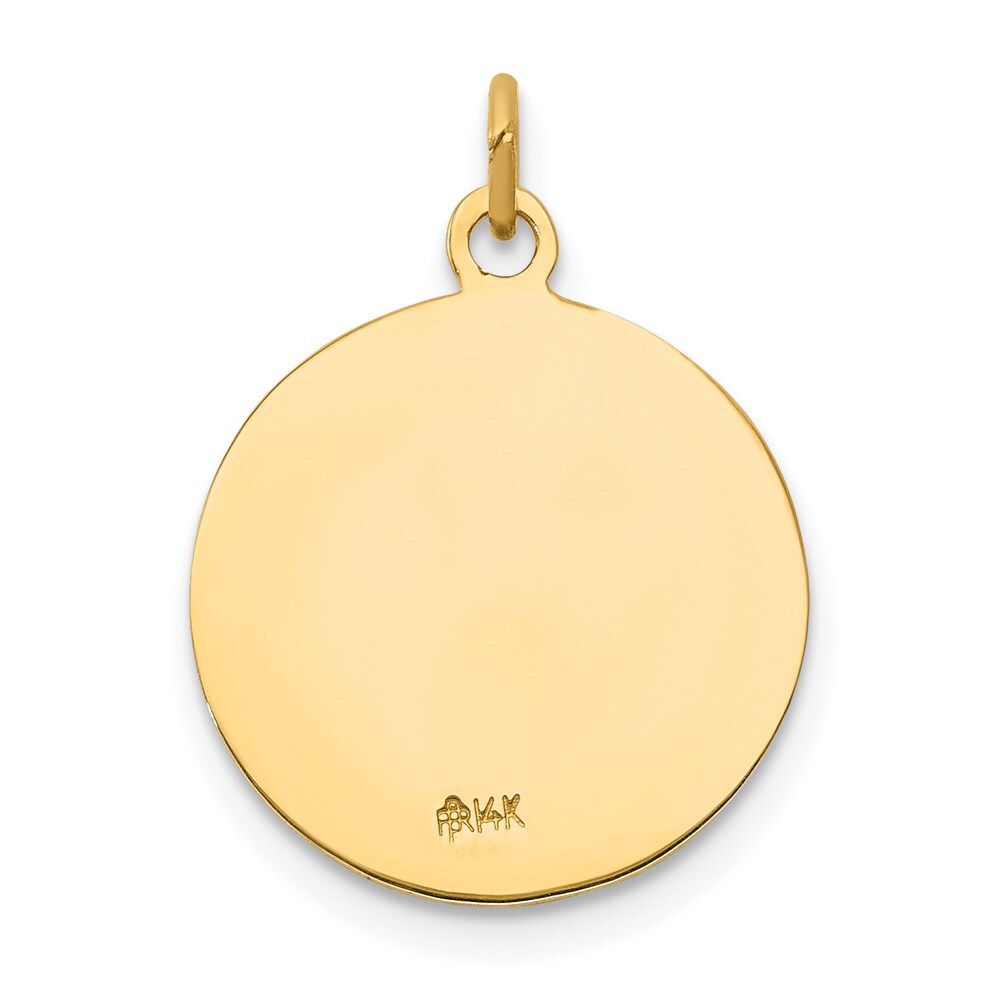 14k Yellow Gold Saint Andrew Medal Charm Pendant for Women