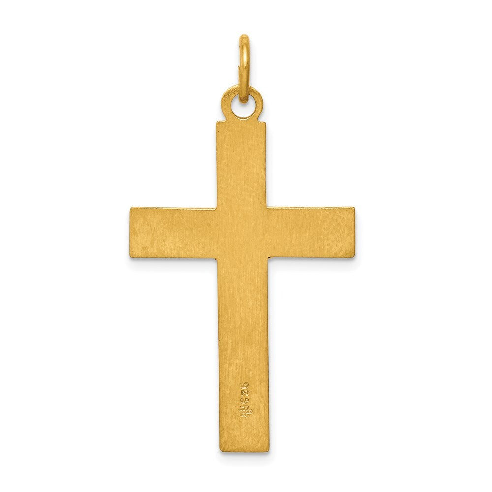 Sterling Silver & 24k Gold -plated INRI Crucifix Pendant