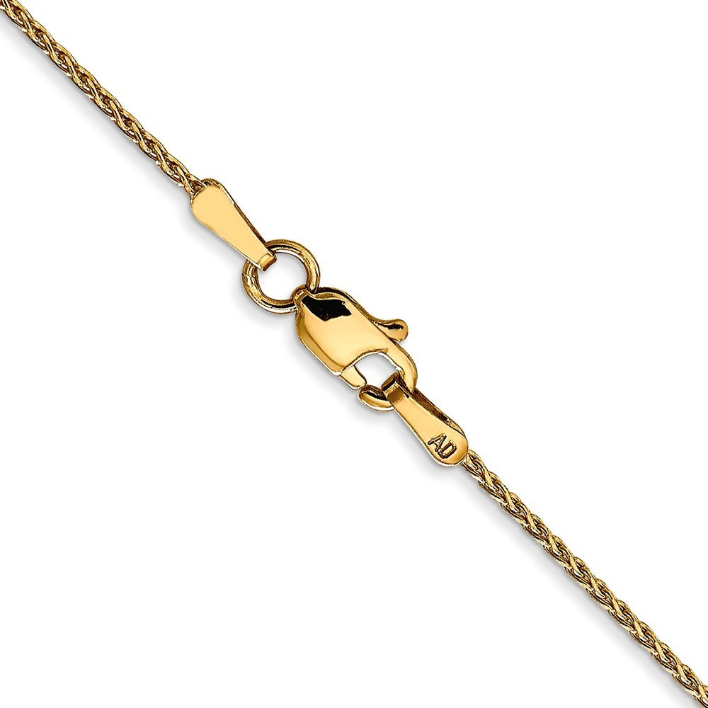 14k Yellow Gold 20 inch 1mm Diamond-cut Parisian Wheat Chain Necklace
