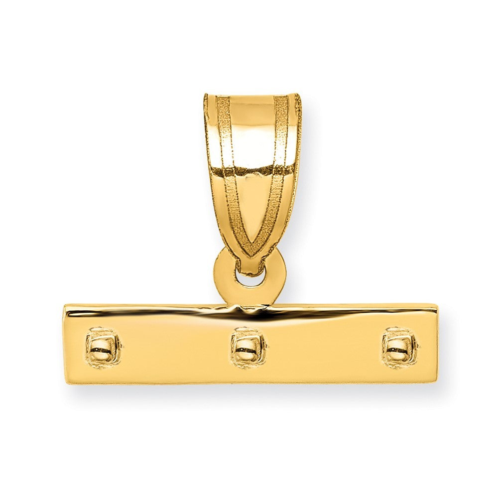 14k Yellow Gold Casted Medium Polished Top Charm