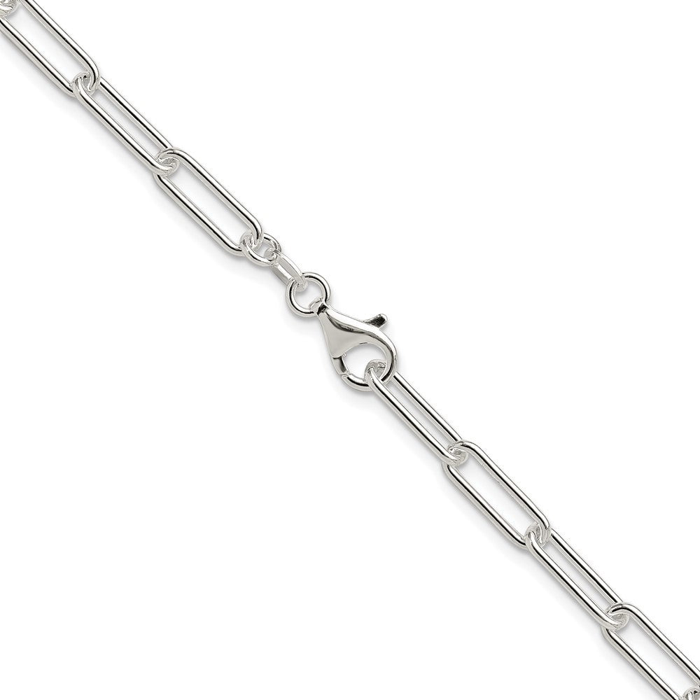 Sterling Silver Polished 4.5mm Paperclip Chain Necklace