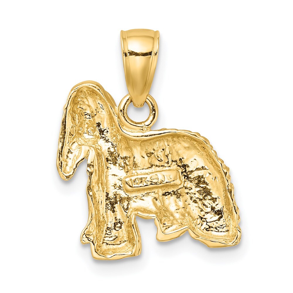 14k Yellow Gold Cocker Spaniel Dog Charm Pendant for Women