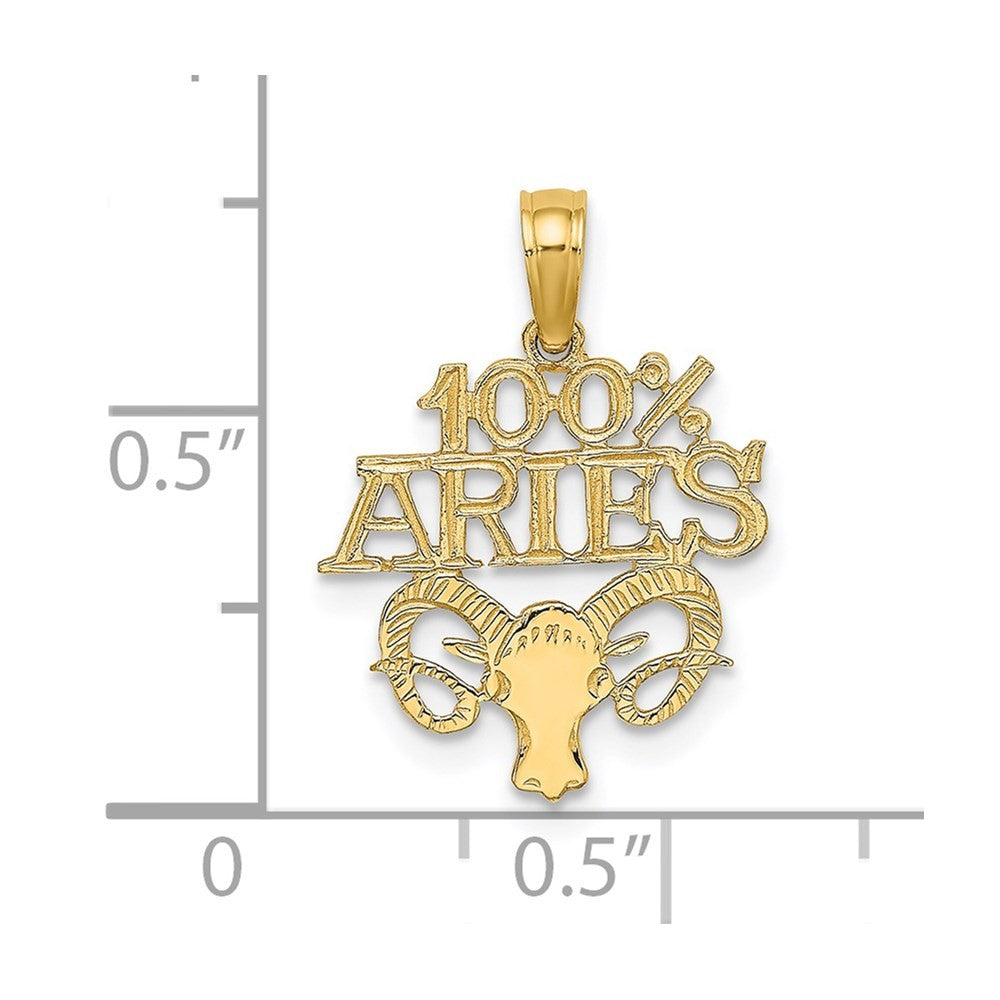 14k Yellow Gold 100% ARIES Zodiac Charm