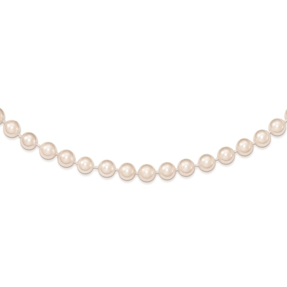 14k Yellow Gold 6-7mm White Round Akoya Saltwater Cultured Pearl 7 inch Bracelet