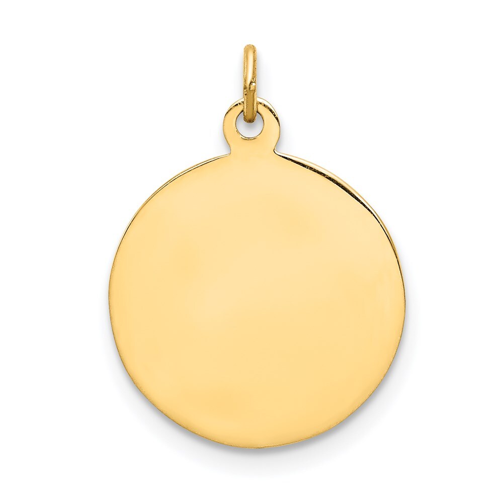 14k Yellow Gold Our Lady of Mount Carmel Medal Charm Pendant for Women