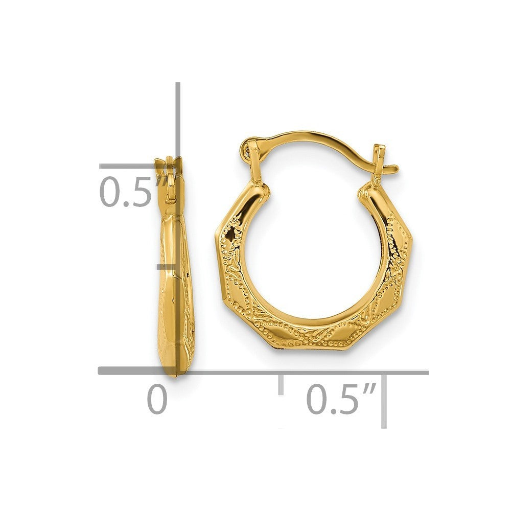 14k Yellow Gold Madi K Hinged Earrings