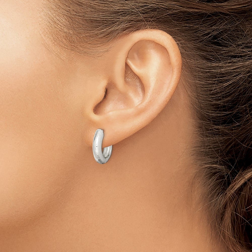 Sterling Silver Hinged Hoop Earrings