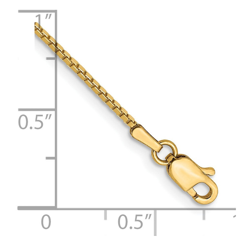 14k Yellow Gold 7 inch 1.05mm Box Bracelet